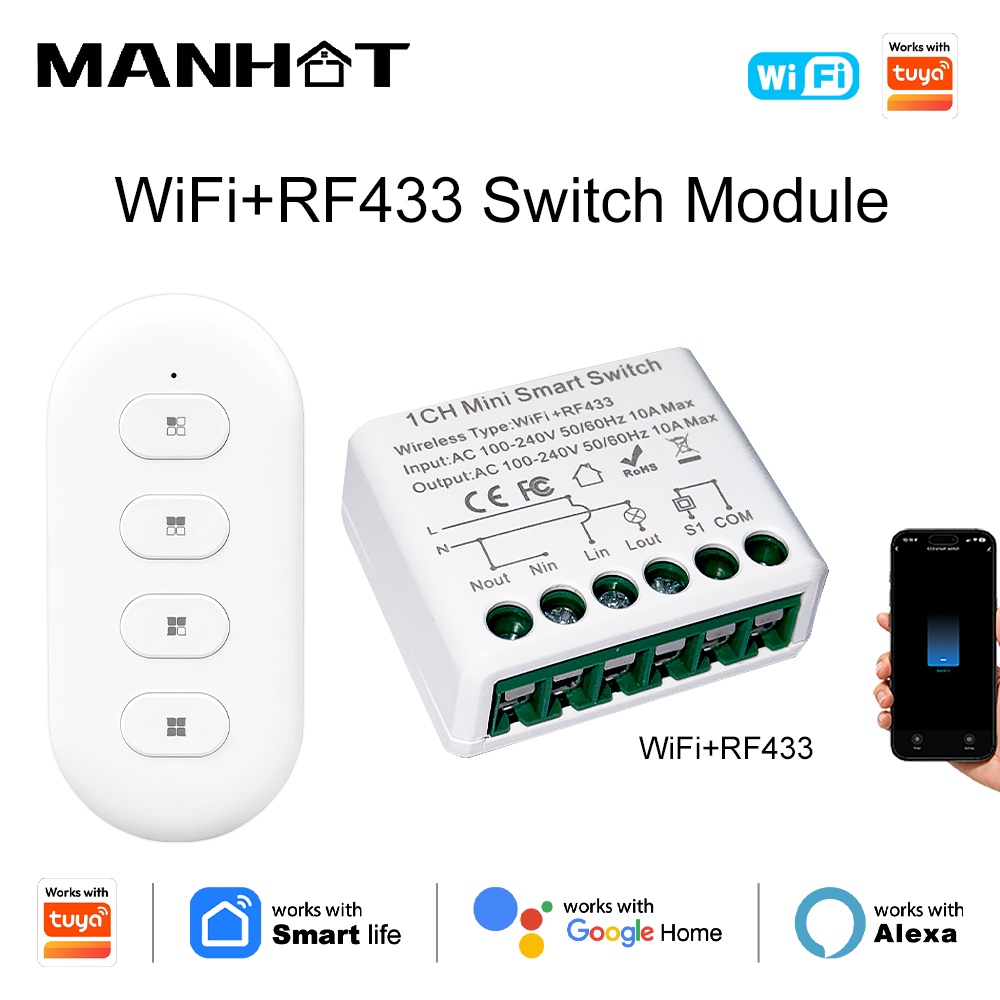 Diy Home Automation Controller - Умные выключатели света Tuya WIFI 10A