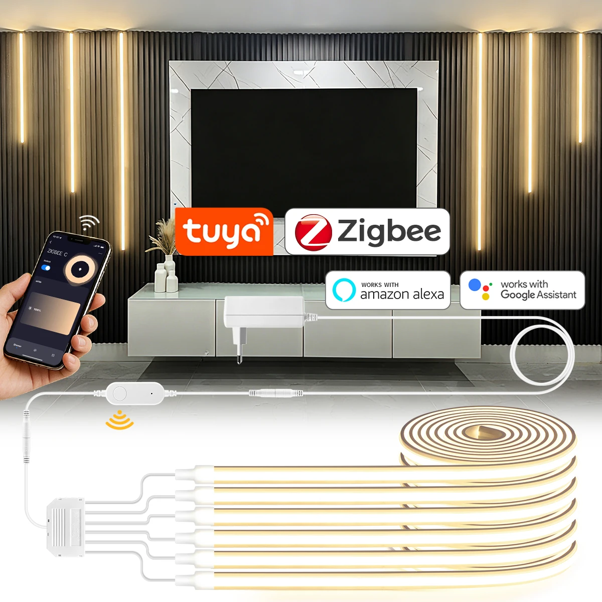 Zigbee Coordinator Stick - Светодиодная лента Tuya Smart Life APP
