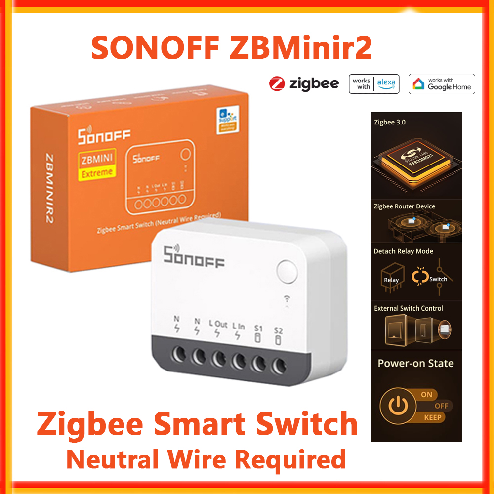 Sonoff Basic Switch - Умный выключатель SONOFF ZBMinir2 Zigbee ZBMini