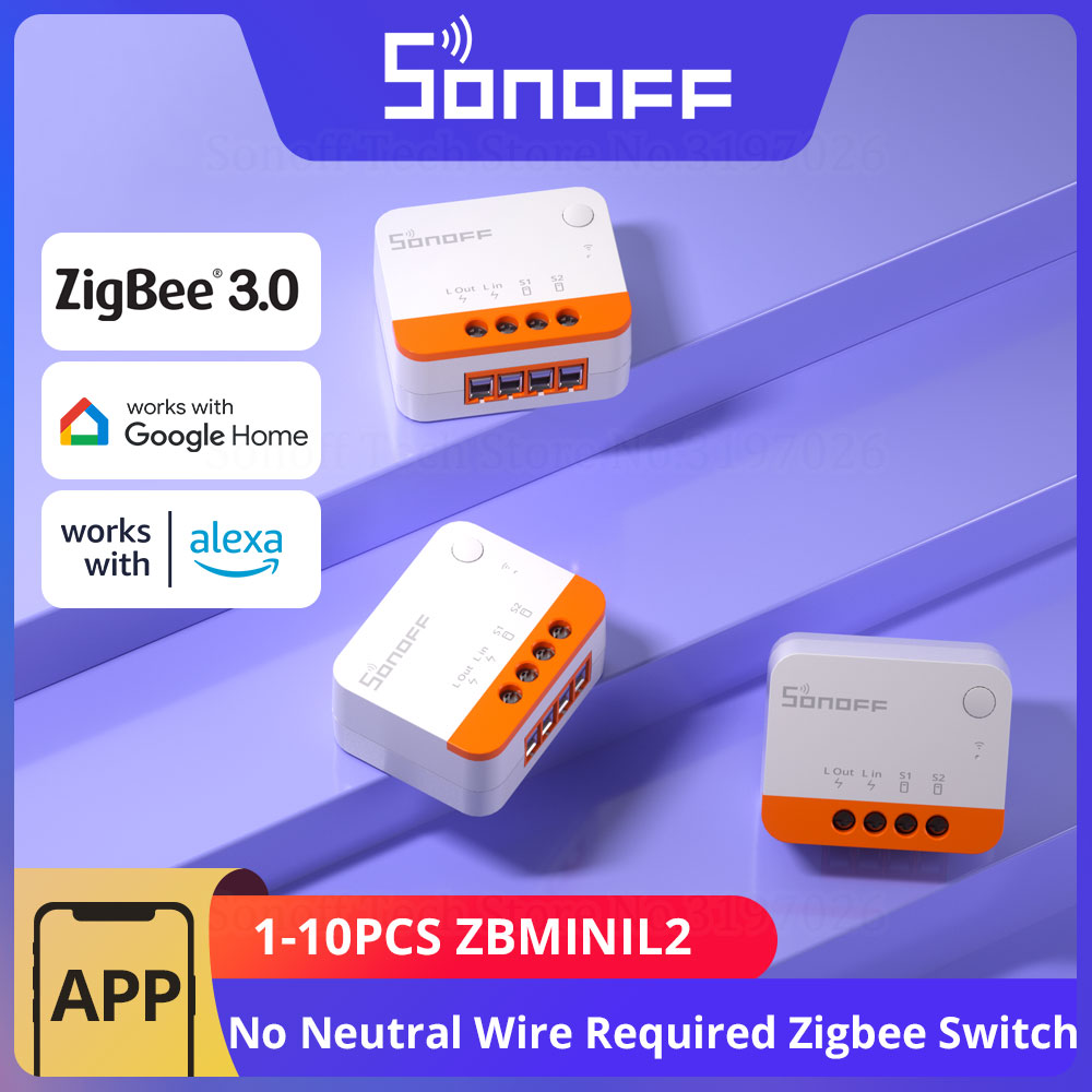 Sonoff Basic Switch - 1-10 шт. SONOFF ZBMINIL2 Zigbee 3.0,