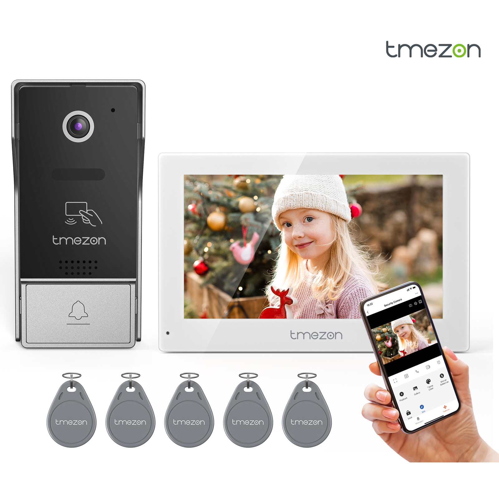Smart Doorbell Wired - ЧАСОВОЙ ПОЯС 7-дюймовый 1080P TFT Wifi
