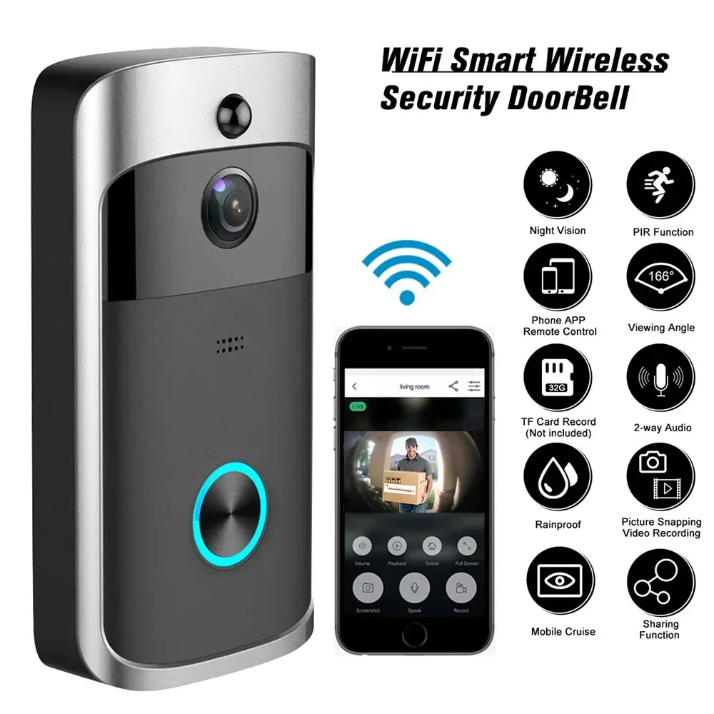 Smart Doorbell Wired - Новый беспроводной Wi-Fi видеодомофон 720P HD