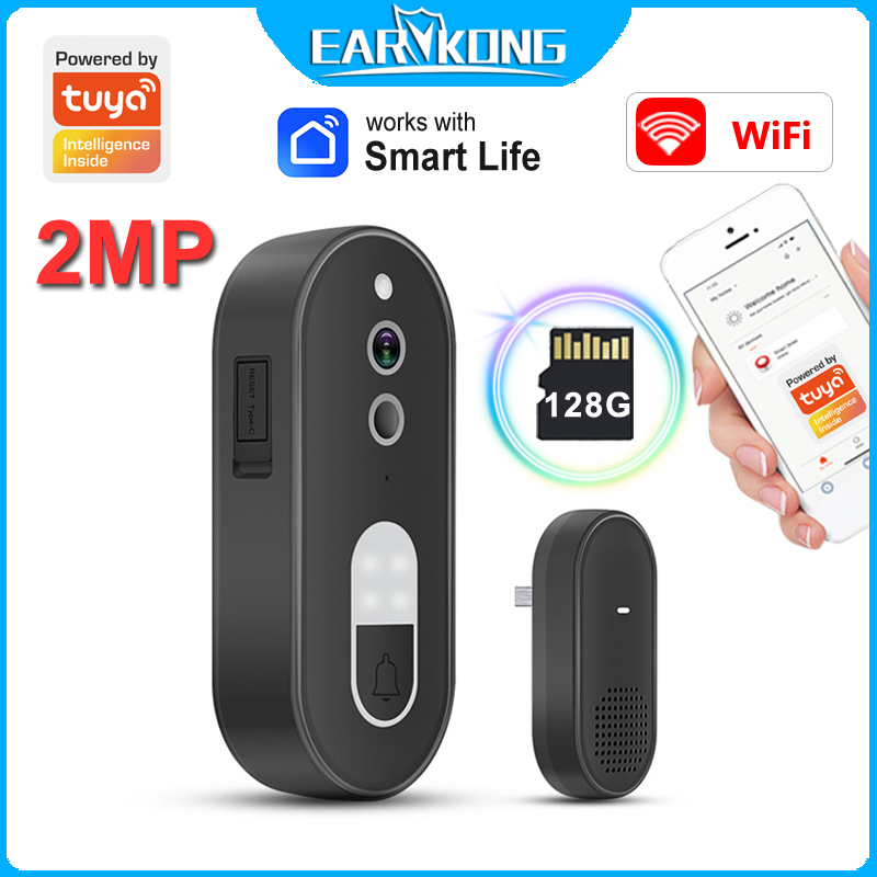 Smart Doorbell Wired - Видеодомофон с Wi-Fi, совместимый с Tuya
