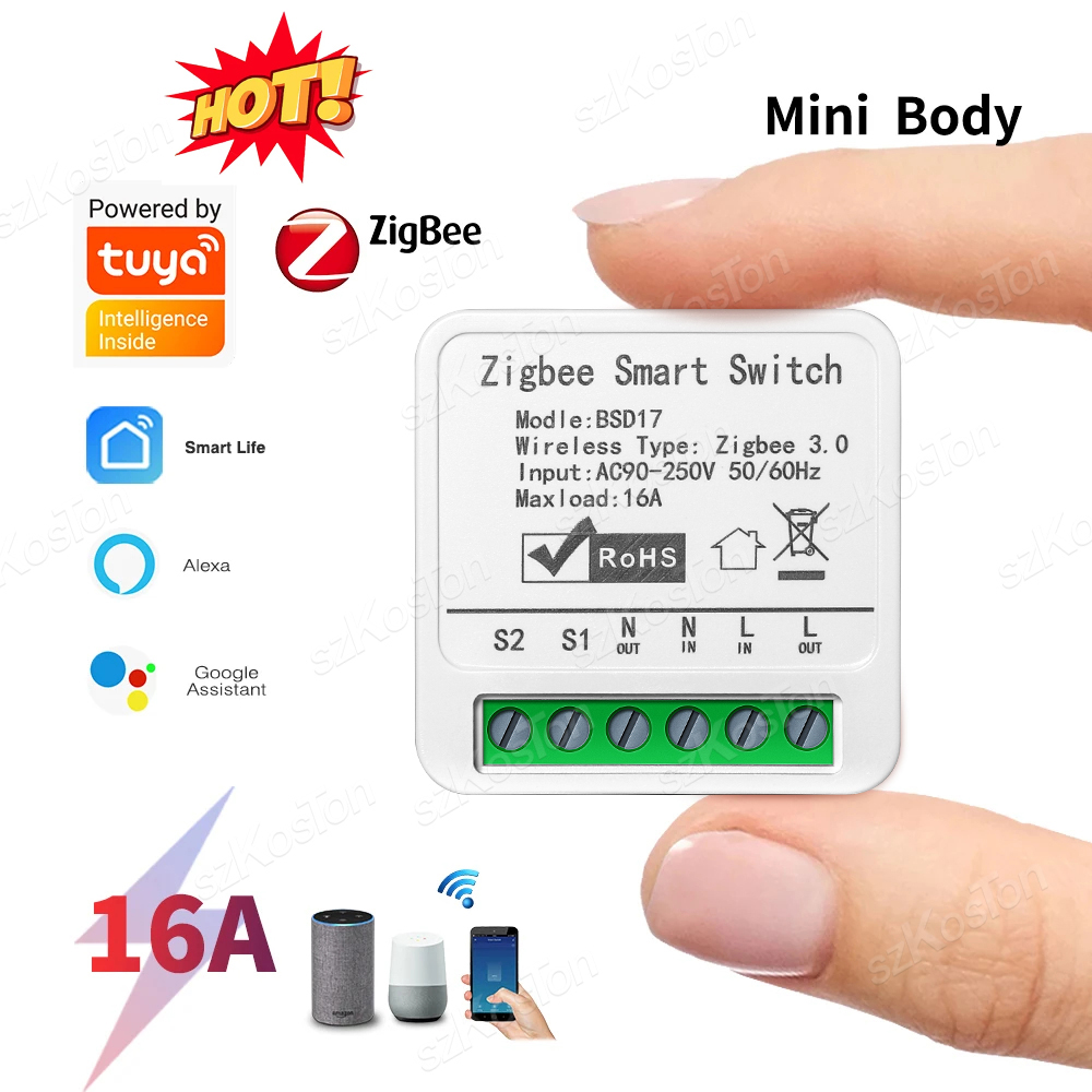 Diy Home Automation Hub - 16A Tuya ZigBee Модуль умного переключателя