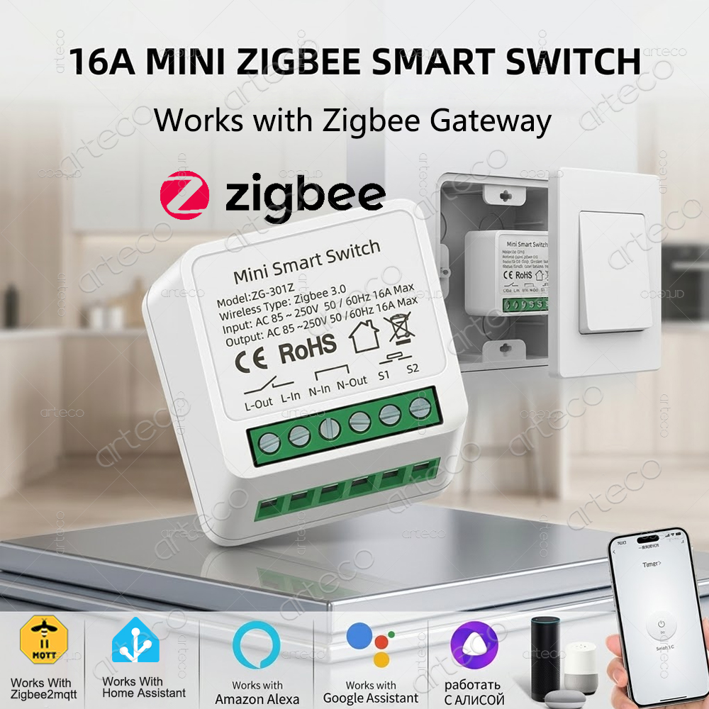 Diy Home Automation Hub - Мини-модуль умного выключателя Zigbee 3.0 16А