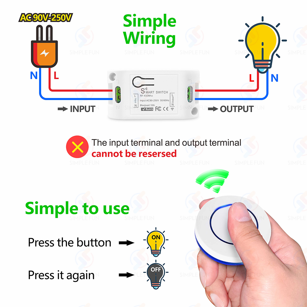 Беспроводной RF433 МГц пульт д – обзор и цена Sonoff Basic Switch