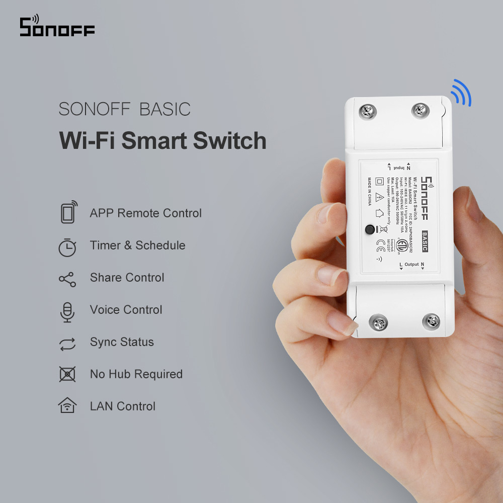 Itead SONOFF Basic R2 Мини DIY – обзор и цена Sonoff Basic Switch
