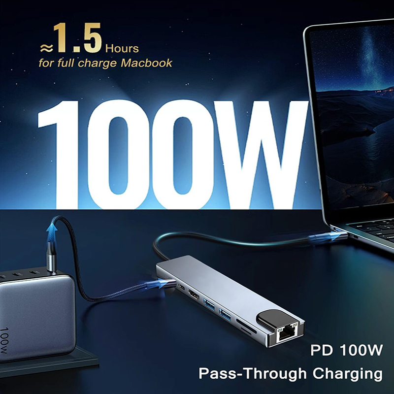8 в 1 USB-концентратор типа C  – обзор и цена Home Assistant Sd