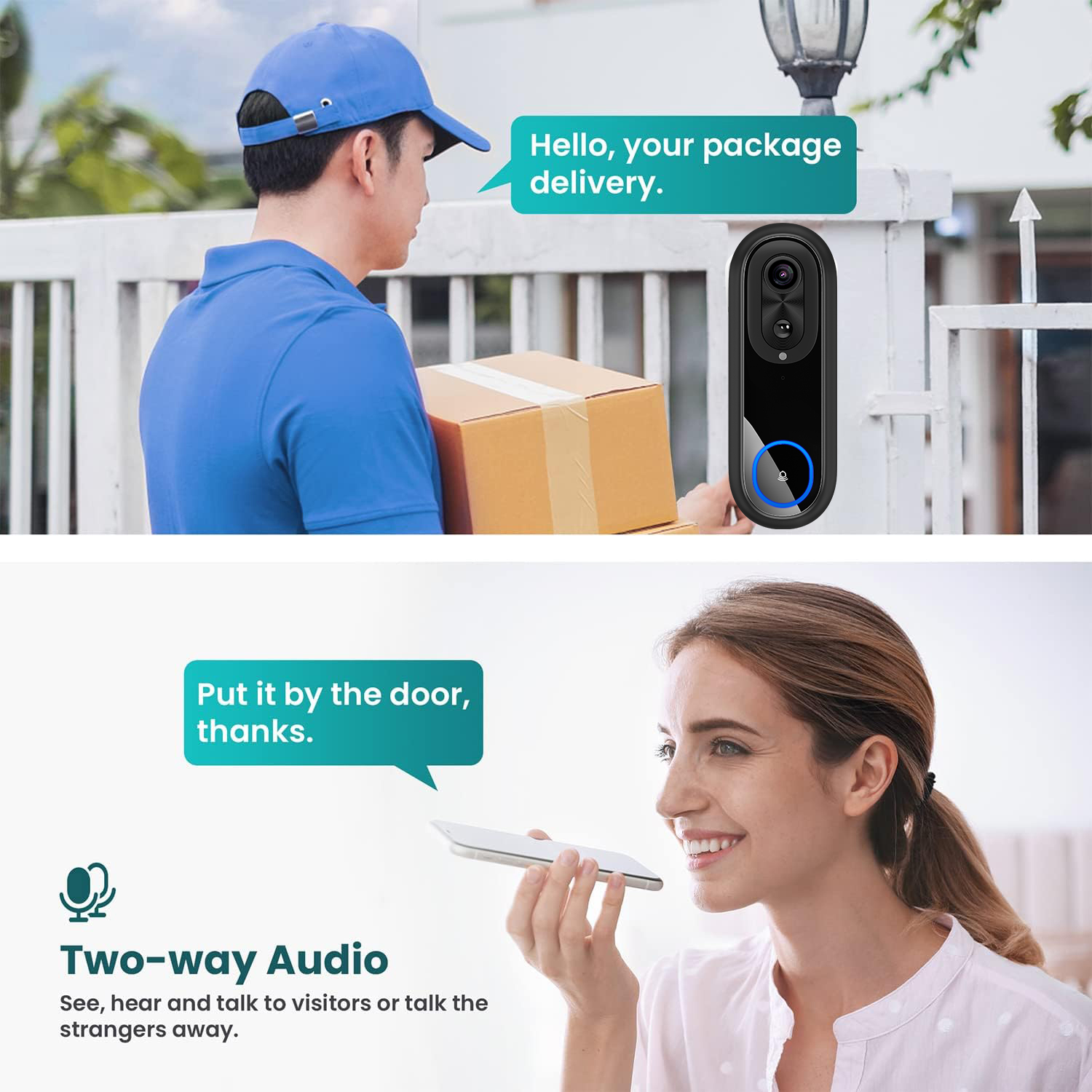 5G 2,4G Wi-Fi видео дверной зв – обзор и цена Smart Doorbell Wired