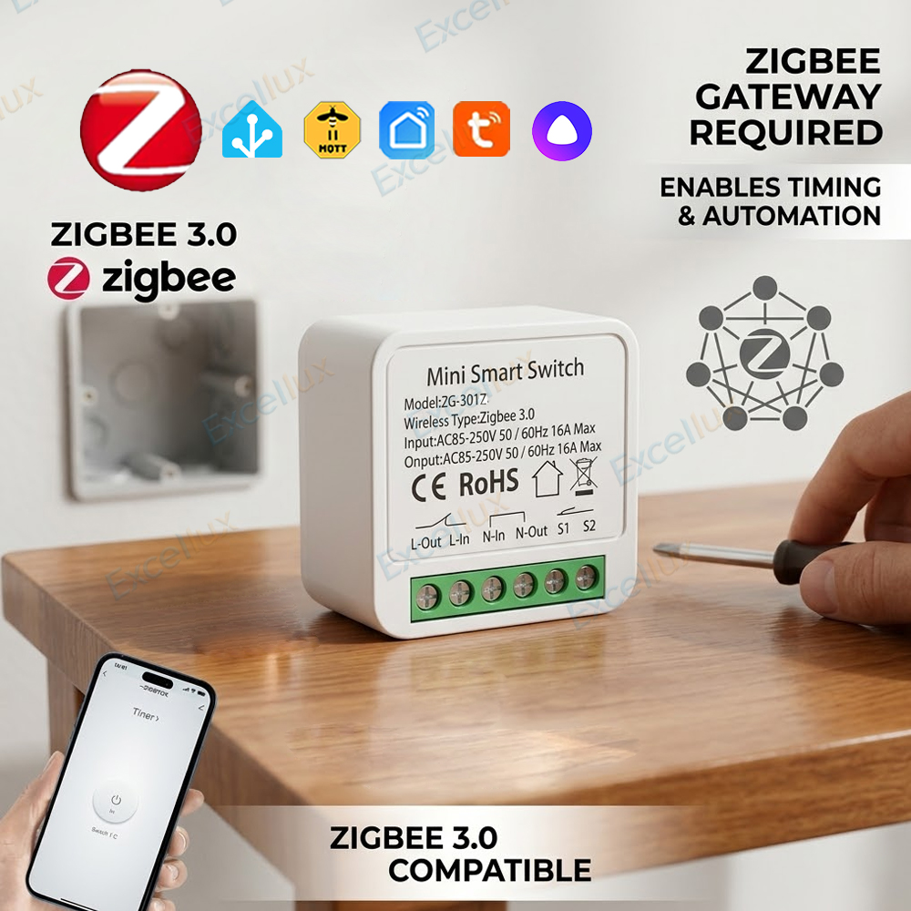 Умный мини-выключатель 16А Zig – обзор и цена Diy Home Automation Controller