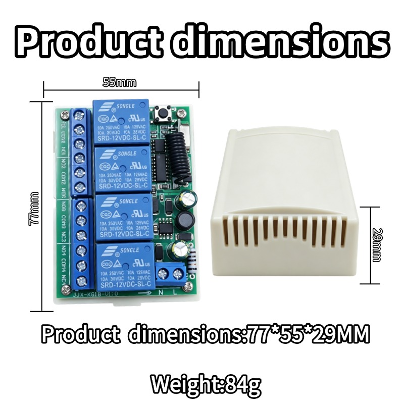 433 МГц AC 110В 220В 4-канальн – обзор и цена 433Mhz Receiver Module