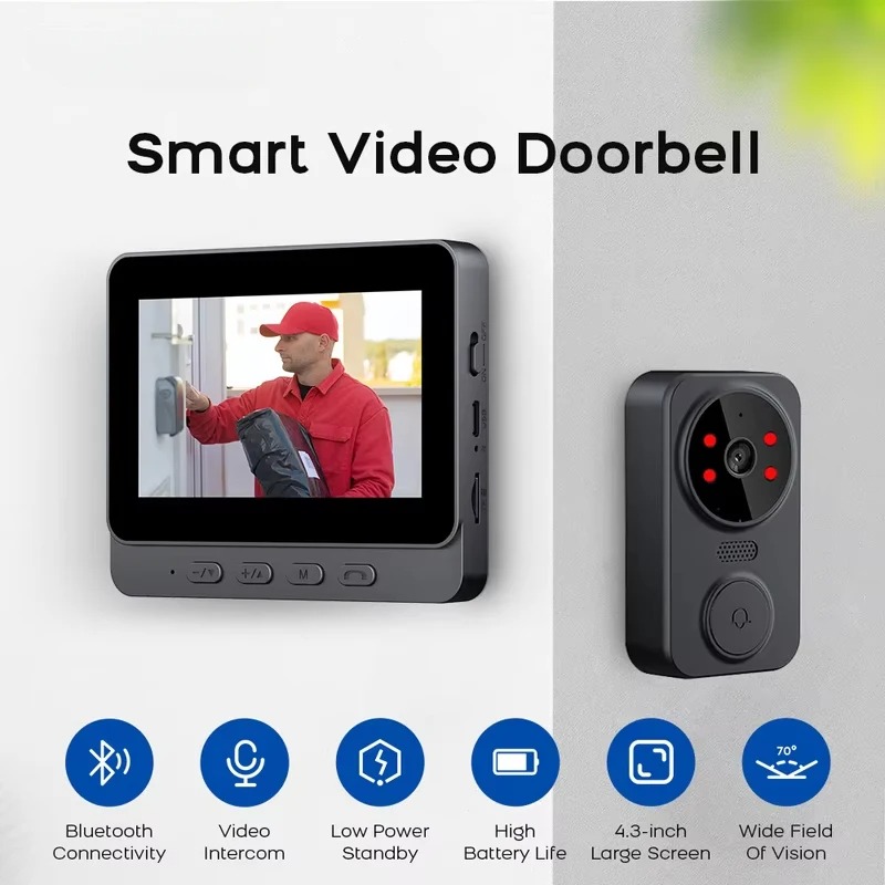 Умный видеодомофон M8 с Wi-Fi, – обзор и цена Smart Doorbell Wired