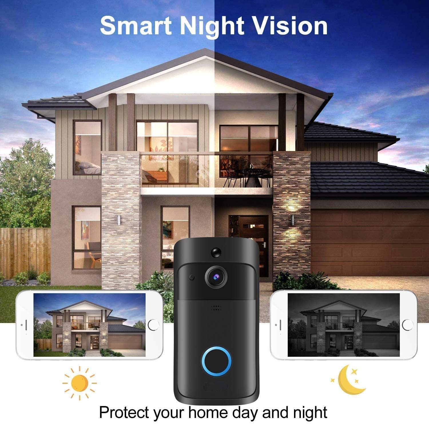 Видео дверной звонок, камера H – обзор и цена Smart Doorbell Wired