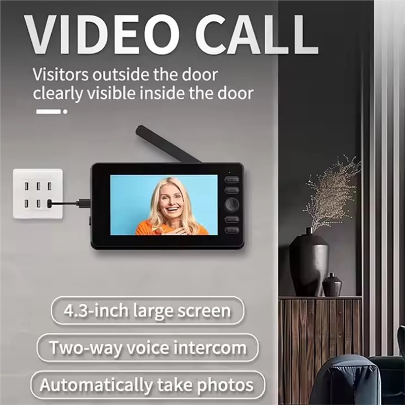 T81C! Беспроводной видеодомофо – обзор и цена Smart Doorbell Wired